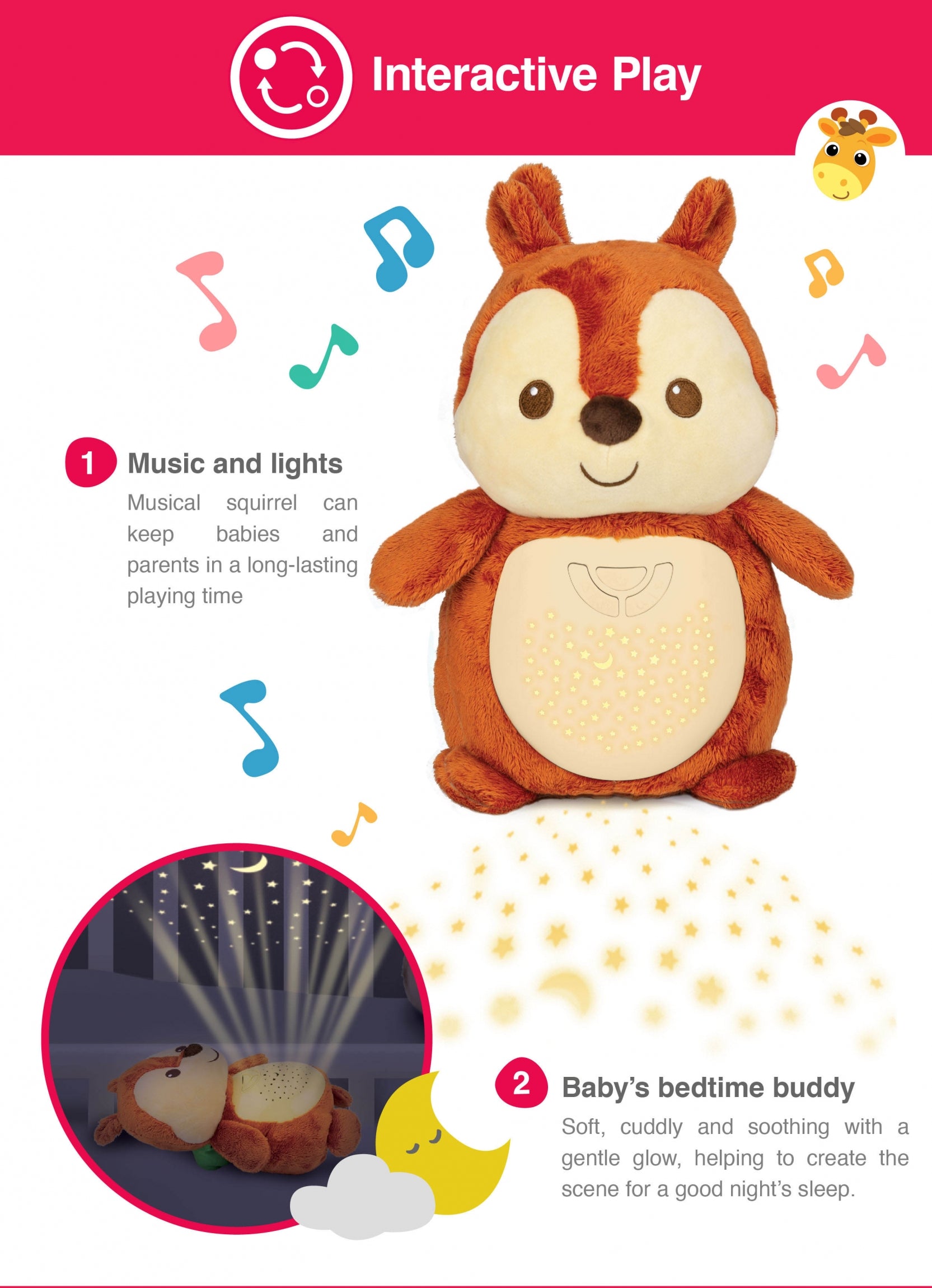 2-in-1 Starry Lights Squirrel by WinFun