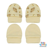 Baby Mittens Pair Pk of 2 Monkey & Cloud | Little Darling