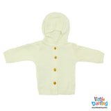 Baby Hooded Woolen Suit Off White | Little Darling