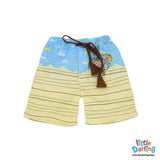 Baby Shorts Monkey & Cloud Stripes | little Darling