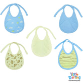 Baby Bibs Pk Of 5 Monkey & Cloud | Little Darling