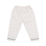 Kids Night Suit 2 Pcs Cream Lemon Print | Little Darling