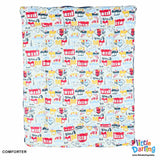 Baby 7 Pcs Gadda Set Truck & Car Print Sky Blue Color | Little Darling