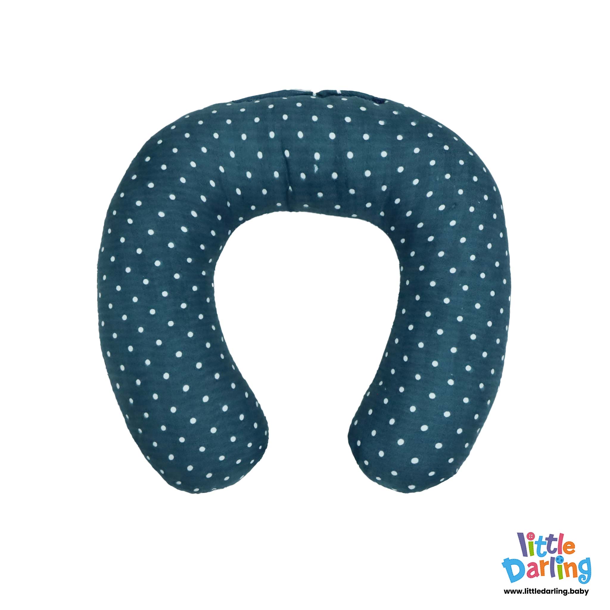 Infant Neck Supporter White Dot Print by Little Darling