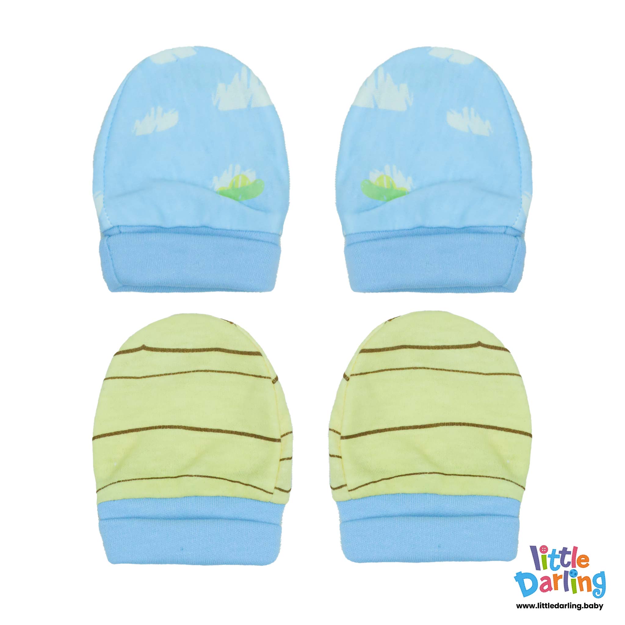 Baby Mittens Pair Pk of Monkey Cloud Little Darling