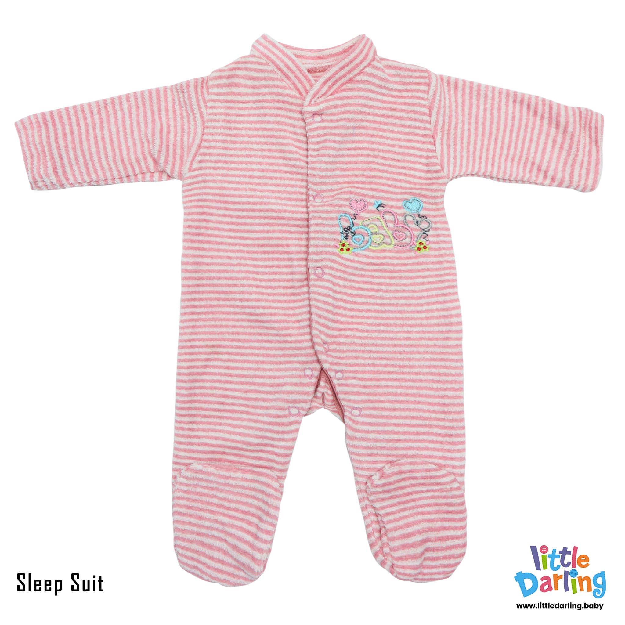 8 Pcs Gift Set Baby Embroidery Pink Color by Little Darling