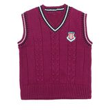 Sweater V-Neck-Sleeveless Purple Color | Little Darling