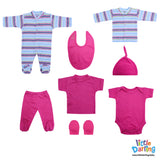 8 Pcs Gift set Terry strips Pink Color | Little Darling