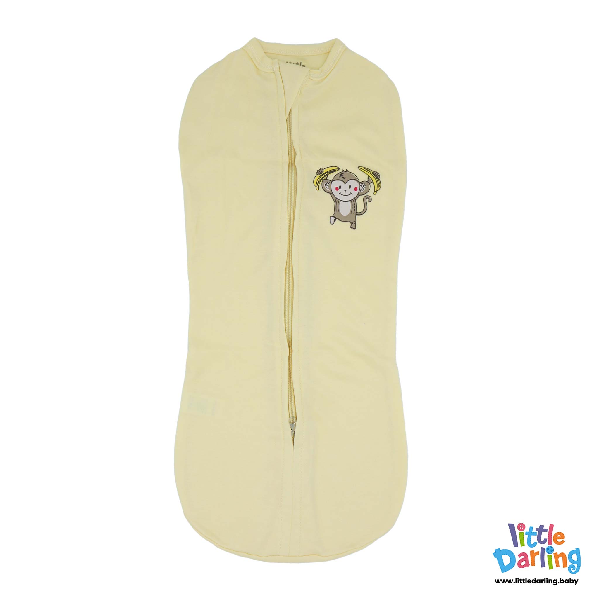 Baby Peanut Swaddle Monkey & Cloud Monkey Print by Little Darling
