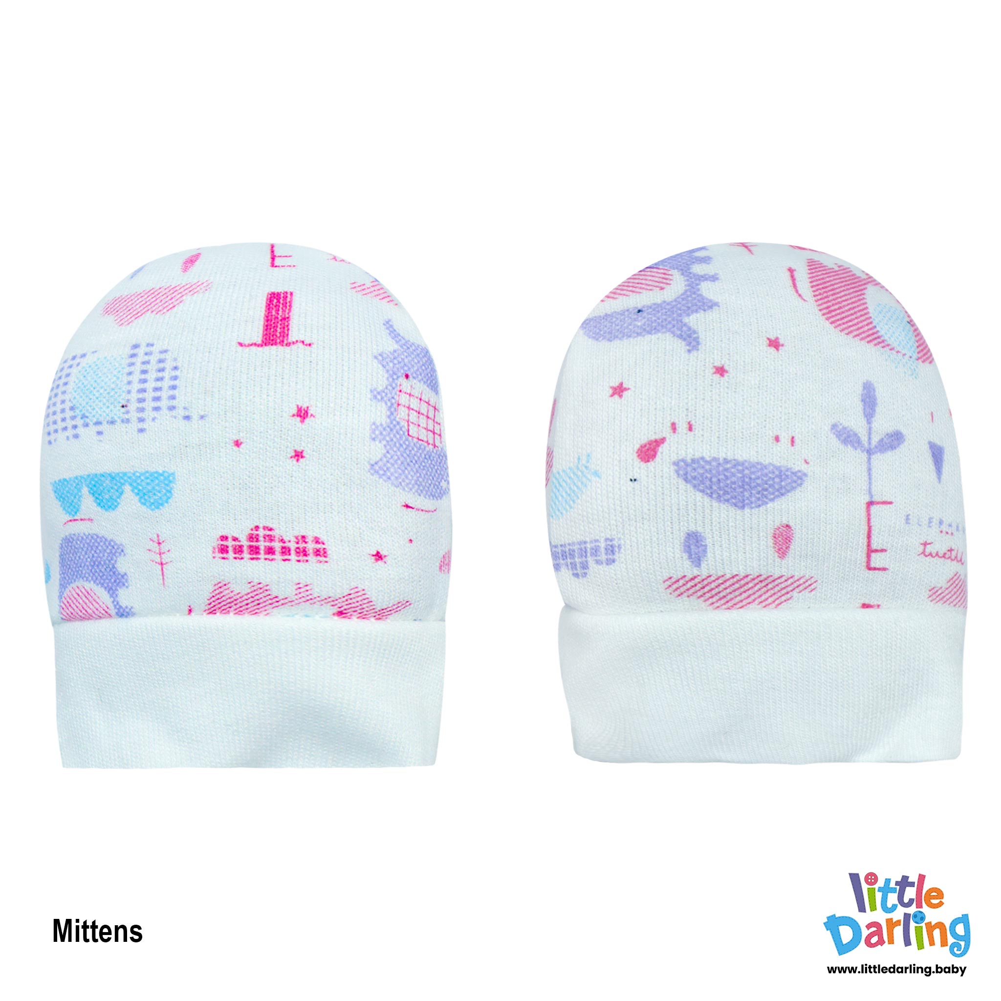 8 pcs Gift Set Cute Elephant & Turtle Purple Color by Little Darling