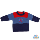 Woolen Shirt Spider Man Embroidery Blue Color | Little Darling