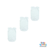 Bodysuit Pack Of 3 Sleeveless White Color | Little Darling
