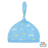 Baby Cap Knotted Monkey & Cloud Cloud Print | Little Darling