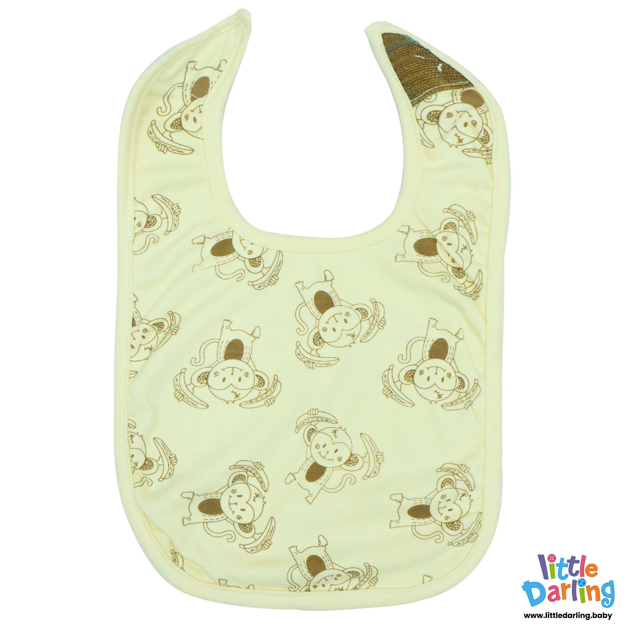 Baby Bibs Pk Of 3 Monkey & Cloud Monkey Print by Little Darling