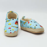 Baby Sneaker Cars Print Sky Blue Color
