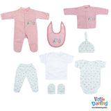 8 Pcs Gift Set Baby Embroidery Pink Color | Little Darling