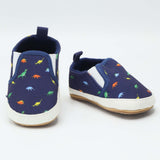 Baby Sneaker Blue Color Dinosaur Print