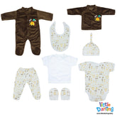 8 Pcs Gift Set Animal Print Brown Color | Little Darling