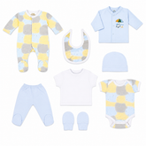 8 Pcs Baby Gift Set Blue & Yellow | Little Darling