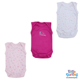 Baby Bodysuit Pk Of 3 Sleeveless Princess | Little Darling