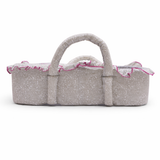 Infant Moses Basket with Elephant Embroidery | Little Darling