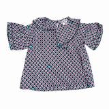 Baby Girls Floral Ruffle Neck Top Stylish