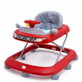 Baby Car Walker with Steering Wheel & Toy Tray Red