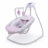 Electric Baby Swing with Toy Bar & Head Support Seat
