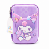 Cute Purple Double Layer Pencil Case for Kids