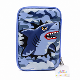 Blue Double Layer Pencil Case for School Kids