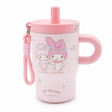 My Melody Stainless Steel Kids Tumbler with Straw & Handle Pink