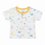 Boys Animal Print T Shirt with Denim Shorts Set | Little Darling