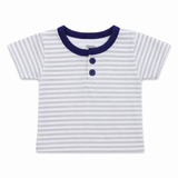 Boys Striped T Shirt with Denim Shorts Set | Little Darling