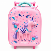 Girls Unicorn Trolley Backpack Hard Shell School Bag