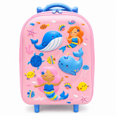 Girls Mermaid Trolley Backpack Hard Shell School Bag