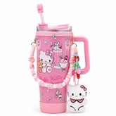 Hello Kitty Insulated Tumbler Cup with Straw & Handle