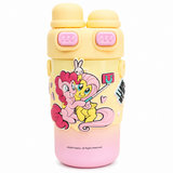 Kids Cartoon Double Straw Water Bottle