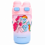 Kids Cartoon Double Straw Water Bottle