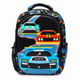 Kids Racing Cars School Backpack Hard Shell Travel Bag