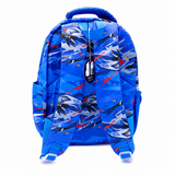 Kids Blue Mecha Robot School Backpack for Boys