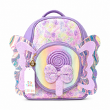 Girls Glitter Candy Butterfly Backpack Purple