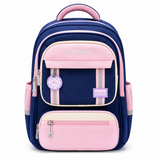 Girls Pink Multi Pocket School Backpack