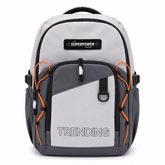 Superpower Trending School Backpack Grey & Black