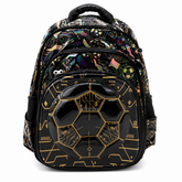 Premium 3D Football School Backpack Black Gold