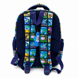 Premium 3D Football School Backpack Black Gold