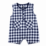 Baby Checkered Sleeveless Romper