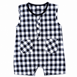Baby Checkered Pocket Romper