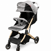 Luxury Foldable Baby Stroller with Canopy & Storage Basket