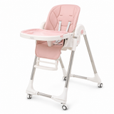 Kidilo Baby High Chair with Feeding Tray Pink