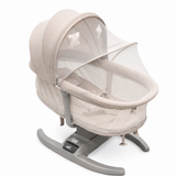 Premium Baby Bassinet with Mosquito Net & Canopy Beige